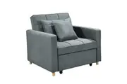 Suri 3-in-1 Convertible Sofa Chair Bed by Sarantino - Airforce Blue