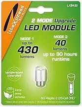 LiteXpress LXB430 2Mode LED Upgrade Bulb for Maglite, 430 and 40 Lumen, fits 2 C/D-Cell Maglite Torch only