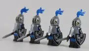 LEGO® Castle Black Falcon Knight Body Armour Sword Shield 4 X Figures