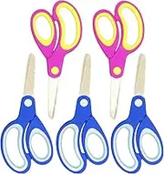 Left-handed Kids Scissors by Galadim (Pack of 5, Rounded-tip, 13.2 cm) - Lefty Soft Touch Blunt School Student Scissors Shears GD-018-AU-A7