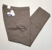 New $198 Brax EVANS Regular Chino Pants Men's 40x34 Kapok Pima STONE Khaki EU 56
