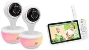 LeapFrog LF815HD 5" 2-Camera Wi-Fi HD Video Baby Monitor with Remote Access, Colour Night Vision, Night Light, 2-Way Talk, Soothing Sounds, Temp/Humidity/Motion Sensor, up to 12 Hours Battery Life