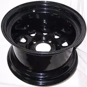 1) 12" 12x7 2+5 4/110 ITP Delta Steel Black D-Window DOT RIM WHEEL D12R511 10mm