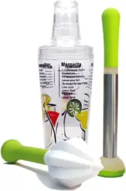 Cuisinox Cocktail Shaker, Muddler, Jigger and Citrus Reamer Set, 500 Mil (16.9 O