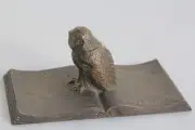 BÜCHS Johannes-Franz Bronze Owl Paperweight 1939 Siegfried (61063)