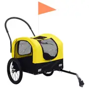 Andala Pets 2-in-1 Pet Bike Trailer and Jogging Stroller Yellow and Black