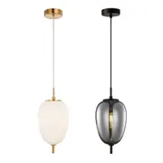 Pino Oval Pendant Light in Opal Matte or Smokey Black