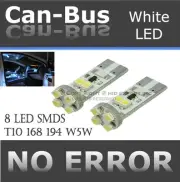 4x pcs Canbus No Error 8 LED Chips White T10 W5W 194 License Plates Bulbs R28 (for: Mazda)