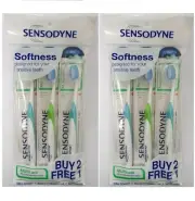 6 units X Sensodyne Multicare Toothbrush Soft Silky Bristle For Sensitive Teeth
