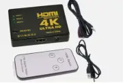3 Port HDMI Splitter Switch Switcher Hub Box HDTV Ultra HD 4K with Remote