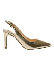 [Ravella] Whiz Heeled Shoes in Gold Metallic