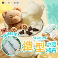 在飛比找momo購物網優惠-【178SHOP】造型冰塊模具 買一送一(冰塊模具 小熊冰塊