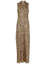 Veronica Beard Kura Leopard-print Stretch-silk Maxi Dress - Multicoloured - 10 (UK14 / L) 10 (UK14 / L)