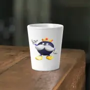 King Bob-Omb Shot Glass Ceramic White Retro Nintendo Super Mario 64 Retro New
