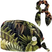 [YTYVAGT] Scrub Caps Women,Scrub Hats Suitable for Women,Ancient Jungle Dinosaur