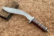 Kukri Knife Custom Made Hand Forged Damascus Steel Gurkha Kukri Knife