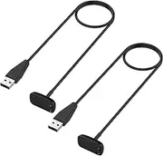 intended for Fitbit Luxe Charger, Replacement USB Charging Cable 3.3 Ft Charging Cord intended for Fitbit Luxe Fitness RTacker (Black-2pcs)