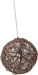 FONDOTIN 1PC Outdoor Bird Feeder Rattan Ball Nest DIY Hummingbird Nesting Material for Wild Birds Easy Installation Durable Comfortable Habitat for Backyard Birdwatching
