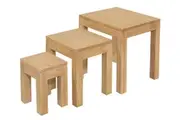 CT Amsterdam Solid White Cedar Timber Nest of Tables
