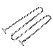 Iron Flat Chain Strap, 47" Handbag Purse Chain Strap DIY Bag Replacement, Grey