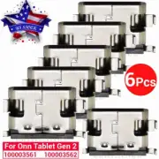 6Pack USB Charging Port Dock Connector For ONN Tablet 100003561 100003562 TypeC
