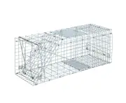 Humane Animal Trap Cage 66 x 23 x 25cm - Silver