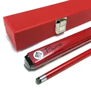 FLURO Red Pool Snooker Billiard Cue and Case