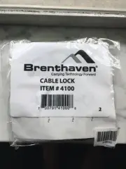 New! Brenthaven Zero Impact Laptop Cable Lock #4100