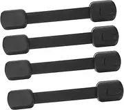 HOUDERCO 4Pcs Proofing Cabinet Lock Self Adhesive Safety Strap for Cupboards Appliances Strong Stickiness Easy Installation Safety Locks for Boys