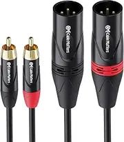 Cable Matters Dual RCA to XLR Unbalanced Interconnect Cable / 2 RCA to XLR Male Cable - 10 Feet