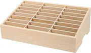 SEWACC Wooden 24-slot Phone Storage Box, Wooden Cell Phone Holder for Classroom, Office, Meeting Room, Phone Rack Display