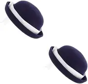 [DEARMAMY] 2pcs College Wet Hat Girl Sun Hat French Beret for Beret Summer Sun Cap Polyester Navy