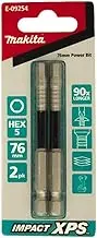Makita Impact Xps Power Bit, HEX5 x 75 mm Size (Pack of 2)