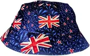 [Generic] 3D Design New Zealand Flag Reversible Bucket hat by Tribe Afrique Blue