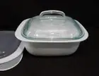 ❤️ NEW 3-pc Corningware CORELLE Simplylite 1.5 Qt SQUARE Casserole Dish & Covers