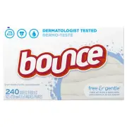 Free & Gentle Dryer Sheets, 240 Sheets, Unscented Fabric Softener Sheets, Hypoal