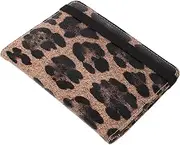 [MOBUTOFU] Stylish Leopard Print Passport Holder with RFID Protection Multi Card Slots Travel Document Organizer PU Travel Wallet for Family Trips and Ticket Protection Sleeve