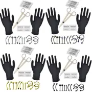 1 Set Professional Body Piercing Tools Kit Ear Nose Navel Nipple Needles J^3c QF