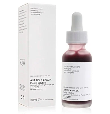 AHA 30% + BHA 2% Peeling Solution 10-Minute Exfoliating Facial pH-3.6 30ml