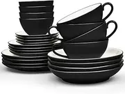 Noritake Colorwave Graphite 24-Piece Dinnerware Set, Service for 4