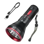LED Flashlight Tactical Torch 4500mah USB Rechargeable Light for Camping Hiking