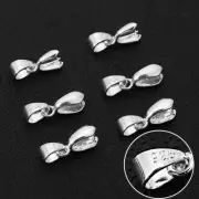 Silver Color Bail Connectors - Pinch Clasps Pendant DIY Necklace Making 20Pcs