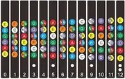 Zebra Colorful Guitar Scale Name Stickers Electric Guitar Beginner Fretboard Note for 6-String Decal Acoustic Guitarra Electric