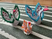 New hand-made origami paper swan 3D - Great for wedding gift