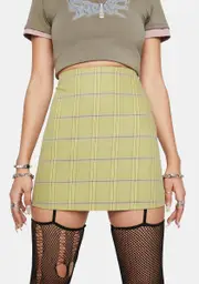[BADEE] Twinkled Check Mini Skirt