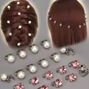 10 Pcs Mini Pearl Hair Claw Clip, BetterJonny Pearl Hair Barrettes Flower Pins