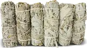 White Sage Sticks Pack of 6, Sage Smudge Kit 10cm 45-55g/pc Long Dried Sage Sticks for Meditation, Smudging and Cleansing, Getting Rid of Negative Energy, Sustainably Grown California Sage