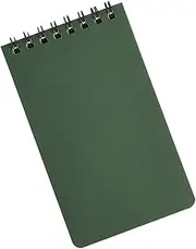 koolsoo Write in Rain Waterproof Notebook, Memo Pads Green Cover Lightweight Weatherproof Pocket Notepad for Outdoors Activities Recording School
