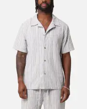 [XXIII] Xxiii Tulum Stripe Button Up Shirt Cream/blue - Size 2XL 2XL Cream/Blue
