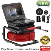 Sewer Camera 10" HD Monitor Pipe Drain Inspection Camera with DVR Recording
